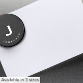 Minimale zwarte klassieke monogram magneet