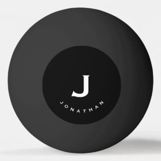 Minimale zwarte klassieke monogram pingpongballen