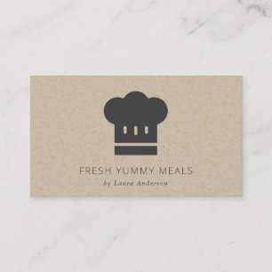 Minimale zwarte kraft Modern Chef Pet catering Visitekaartje