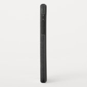 Minimale zwarte lederen kijken zilveren ring Case-Mate iPhone case (Achterkant/links)