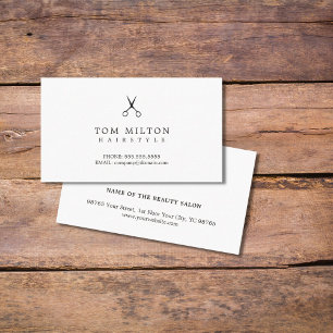 Minimale zwarte legante witte haarstaarster visitekaartje