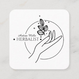 Minimale zwarte lijn Eenvoudige, moderne, zwarte L Vierkante Visitekaartje