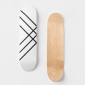 Minimale zwarte-lijnskateboardkunst skateboard (Voorkant)