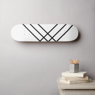 Minimale zwarte-lijnskateboardkunst skateboard