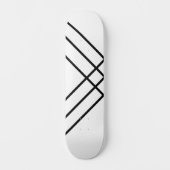 Minimale zwarte-lijnskateboardkunst skateboard (Voorkant)