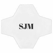 Minimale zwarte naam van initialen op aangepast mo voetbal (Enkel)