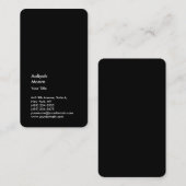 Minimale zwarte plaat Modern Professional Visitekaartje (Voorkant / Achterkant)