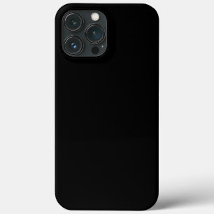 "Minimale zwarte platte, vaste kleur iPhone 13 Pro Max Hoesje