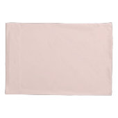 Minimale zwarte roze vaste, elegante chic kussensloop (Achterkant-Links)