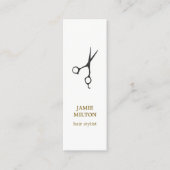 Minimale zwarte schaarser met Elegant Mini Visitekaartje (Voorkant)