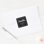 Minimale zwarte Sticker met kaarslabel (Envelop)