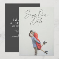 Minimale zwarte tekenfilm met typografie foto-bede