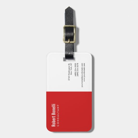 Minimale zwarte vlek bagagelabel (Voorkant verticaal)