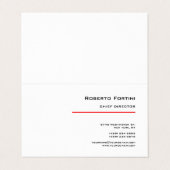 Minimale zwarte vlek visitekaartjes (Buitenkant ongevouwen)