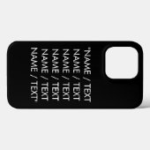 Minimale zwarte, witte aangepaste tekstquote Case-Mate iPhone case (Achterkant (horizontaal))