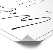 Minimale zwarte witte bruiloften Welkomstteken Poster (Hoek)