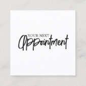 Minimale zwarte witte bruine bruine bruine salon afsprakenkaartje (Voorkant)