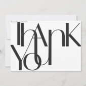 Minimale zwarte witte dank voor uw kaart (Voorkant)