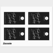 Minimale zwarte & witte dank voor uw zakelijke sti rechthoekige sticker (Vel)