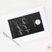 Minimale zwarte & witte dank voor uw zakelijke sti rechthoekige sticker (Envelop)
