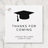 Minimale zwarte witte dop Hartelijk dank Bedankjes Labels (Voorkant)