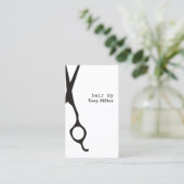 Minimale zwarte witte haarlijst van Elegant Visitekaartje (Staand voorkant)