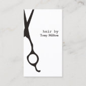 Minimale zwarte witte haarlijst van Elegant Visitekaartje (Voorkant)