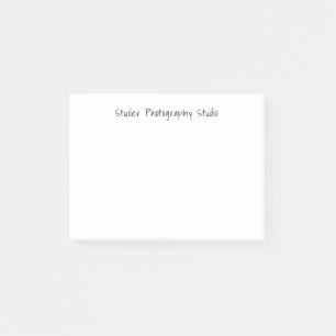 Minimale zwarte witte handgeschreven bedrijfsnaam post-it® notes