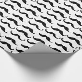 Minimale zwarte witte handsnor cadeaupapier (Hoek)