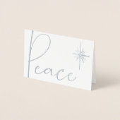 Minimale zwarte & witte kerstkaart folie kaarten (Voorkant)