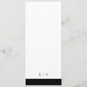 Minimale Zwarte Witte Klassieke Elegante Moderne T Programma (Achterkant)