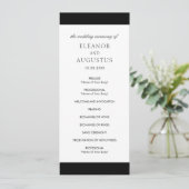 Minimale Zwarte Witte Klassieke Elegante Moderne T Programma (Staand voorkant)