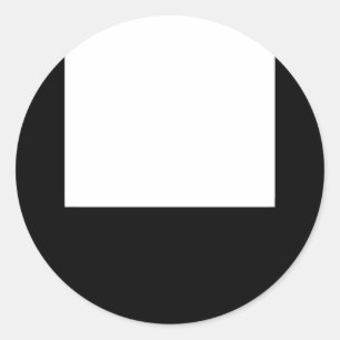 Minimale zwarte witte Lijst ronde Sticker