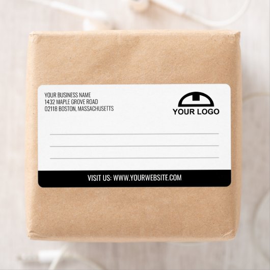 Minimale zwarte witte Logo Etiket (Insitu)