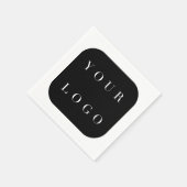 Minimale zwarte witte Logo Servet (Hoek)