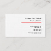 Minimale zwarte witte, moderne platte, lichte linn visitekaartje (Voorkant)