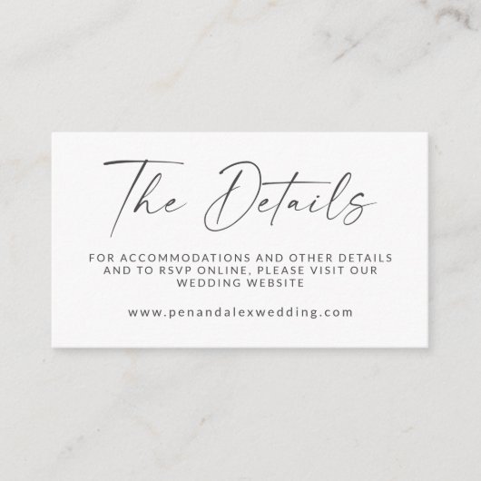 Minimale zwarte witte moderne website voor het sch informatiekaartje (Voorkant)