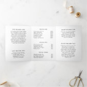 Minimale zwarte witte monogram drievoudige brochur drieluik kaart (Binnen)