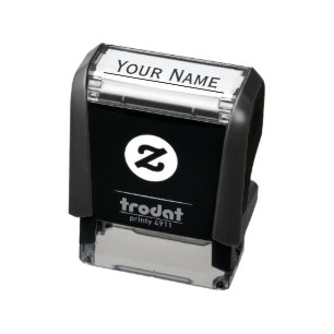 Minimale zwarte & witte onderstreepte aangepaste n  zelfinktende stempel