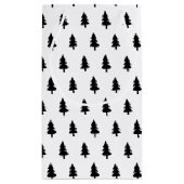 Minimale zwarte witte PINE TREE CHRISTMAS CUSTOM Klein Cadeauzakje (Achterkant)