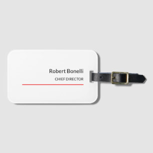 Minimale zwarte witte platte standaard bagagelabel