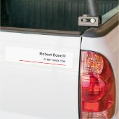 Minimale zwarte witte platte standaard bumpersticker (Op Truck)