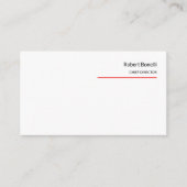 Minimale zwarte witte platte standaard informatiekaartje (Voorkant)