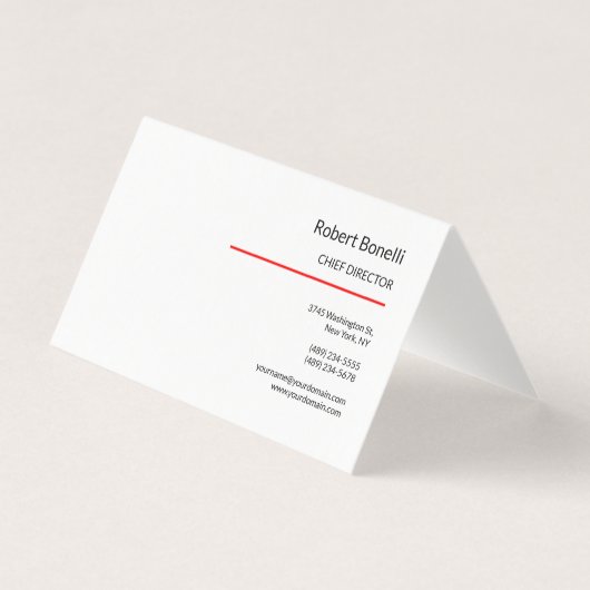 Minimale zwarte witte platte standaard visitekaartjes (Voorkant)