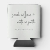 Minimale zwarte witte ritsband blikjeskoeler (Achterkant)