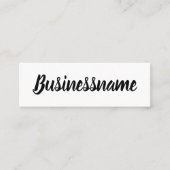 Minimale zwarte & witte trendloyaliteitskaart mini visitekaartje (Voorkant)