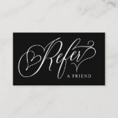 Minimale zwarte & witte typografie aanbevelingskaartje (Voorkant)