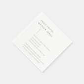 Minimale zwarte & witte Typografie Fun Facts Servet (Hoek)