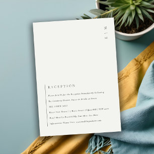 Minimale zwarte witte Typografie Weddenschappen Informatiekaartje