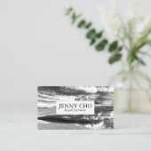 Minimale zwarte witte verfband visitekaartje (Staand voorkant)